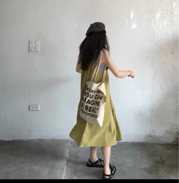 Summer dress Yellow Size M - Image 2