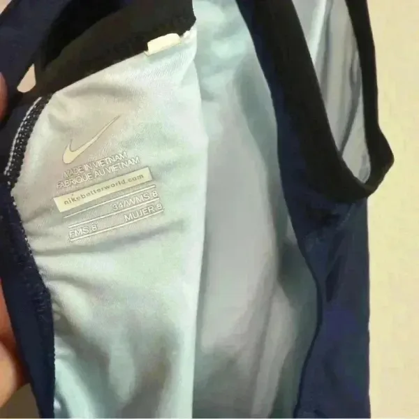 Nike Solid Poly Lingerie‎ Tank One Piece Swimsuit Navy 34/Womens Size 8 - Image 6