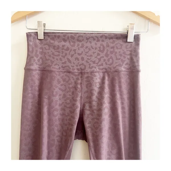 Zyia Leggings Womens Mauve Pink Leopard Print High Rise Gym Training Activewear - Image 8