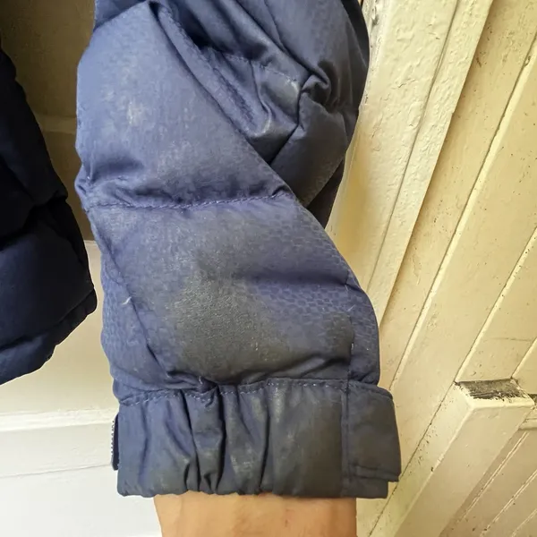 The North Face Goose Down Jacket XS Navy Puffer 600 Fill Hooded Coat Outdoors - Image 13