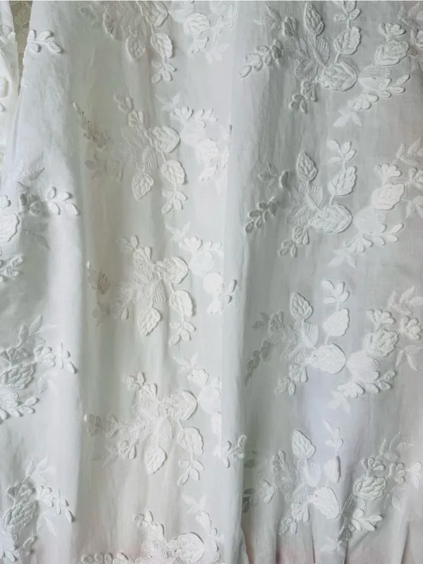 NWT & Other Stories White Floral Embroidered Cotton Blouse Size 10 - Image 10