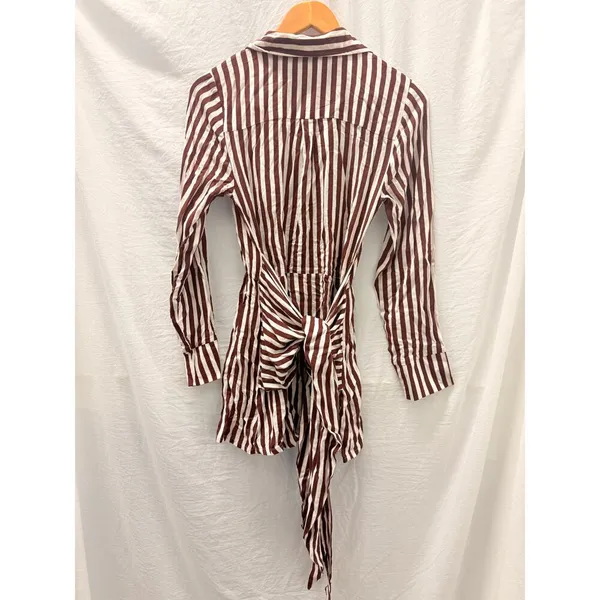 Free People X Jen’s Pirate Booty NEW Amaya Shirt Dress XS Summer Nautical Stripe - Image 5