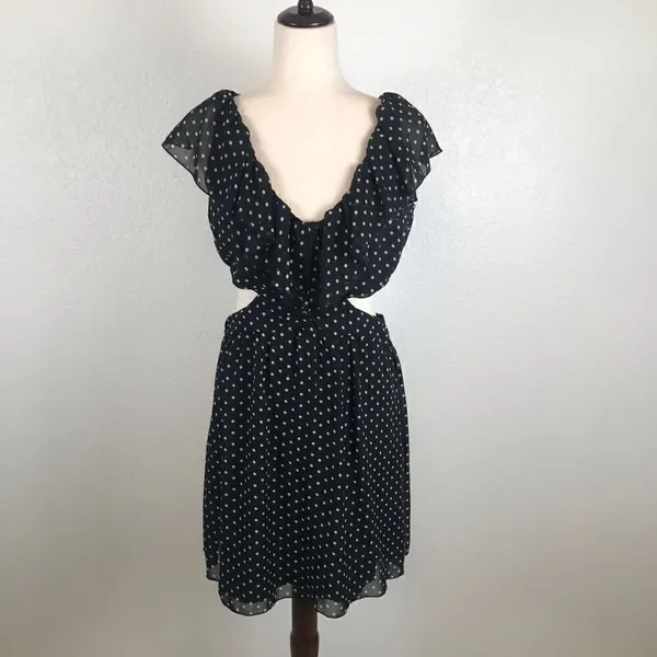 Y2K vintage speechless polkadot cut out dress L‎ - Image 2