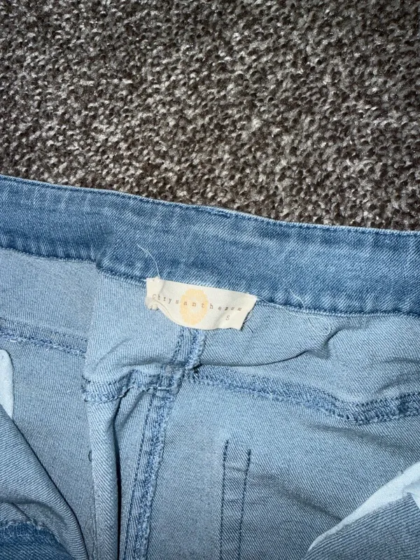 Chrysanthemum Blue Flare Jeans - Image 3