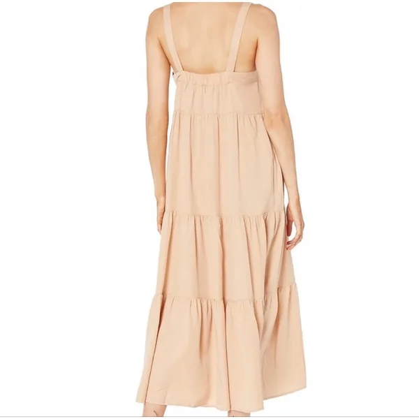 The Drop Beige Brit Tiered Ankle Maxi Tent Dress Size L Ginger, NWT - Image 5