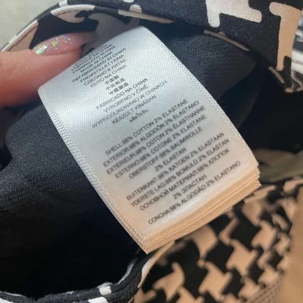 MICHAEL KORS Womens Skirt Black White Houndstooth Pattern Mini Size‎ 2 - Image 3