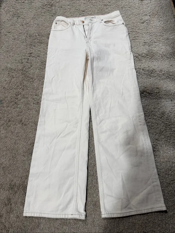 We The Free Cream Tinsley baggy high rise straight leg size 27 EUC - Image 4