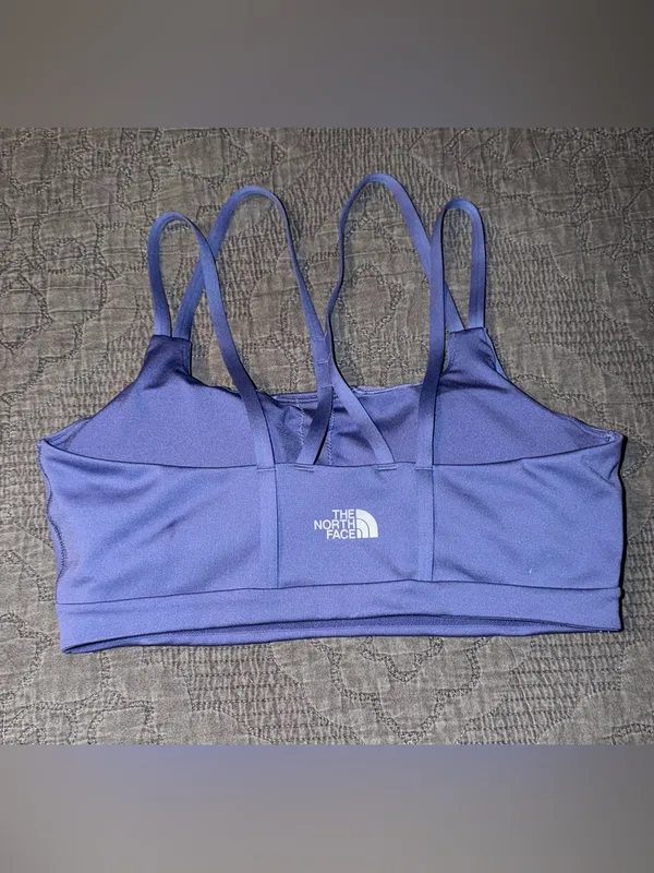 The North Face Women’s Dune Sky Strappy Bra-Purple/Blue Size-L - Image 2