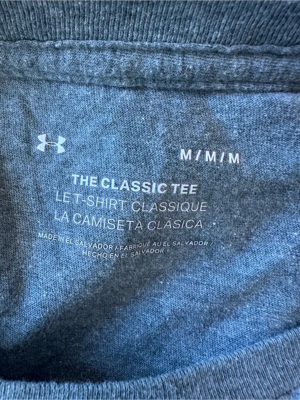 Under Armour Women's Gray Short Sleeve Tee with Teal Logo - Image 3