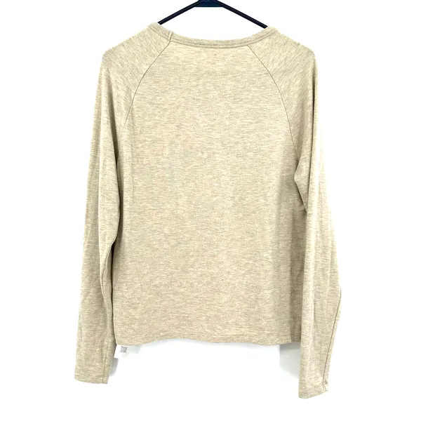 Wilfred Free size small long sleeve shirt‎ top oatmeal tan color crew neck - Image 2