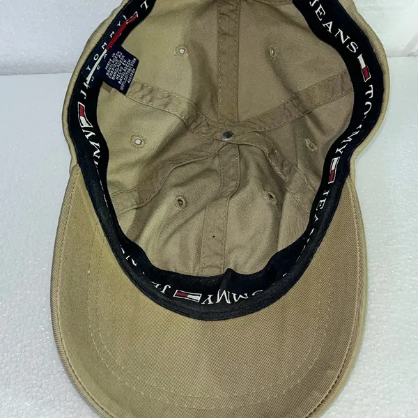 Tommy Hilfiger, Tommy jeans, khaki unisex hat w/ leather adjustment strap - Image 3
