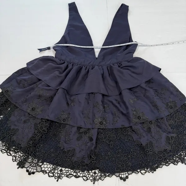 NWT Lovers + Friends‎ Revolve Navy Blue Cleo Lace Mini Dress Size MEDIUM - Image 8