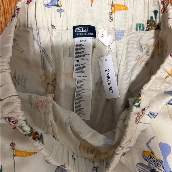 Polo Ralph Lauren Madison PJ Set Traveler Ski Print Size Small - Image 6