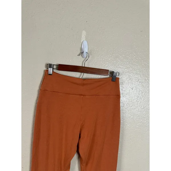 Split59 Raqel High Waisted Fleece Flare Pant in Rust Womans Medium - Image 6