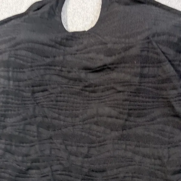Aerie Women's XL Black Textured Halter One Piece Swimsuit Full Coverage New - Image 3