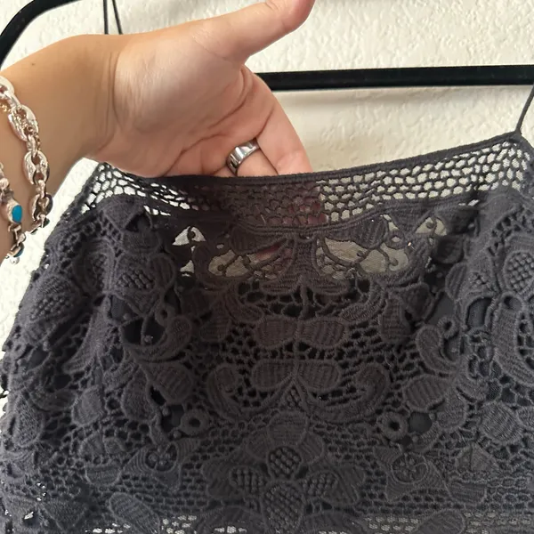 Free People Lyra Lace Bralette Black Size Medium - Image 7
