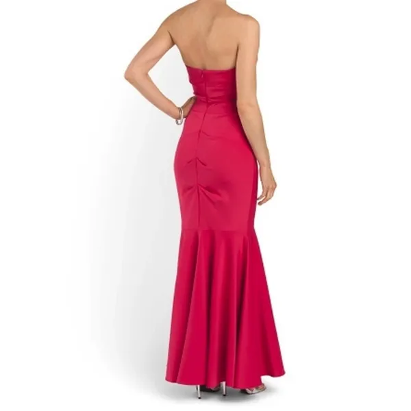 Xscape Fuschia Pink Strapless Ruched Mermaid Maxi Long‎ Gown XS5885C $258 Size 2 - Image 8