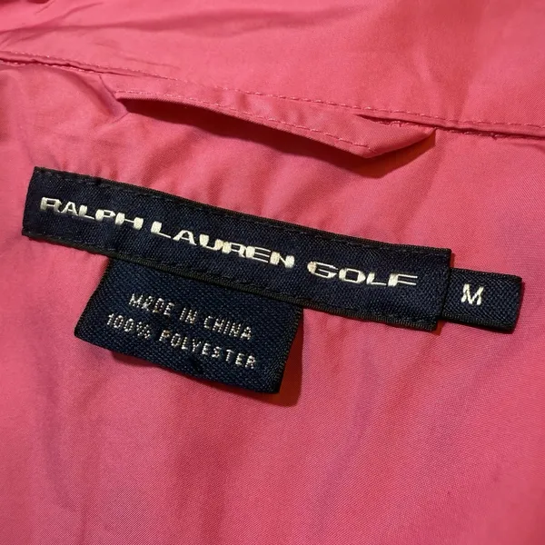 Ralph‎ Lauren Golf Medium Pink Womens Full Zip Windbreaker Jacket Embroidered - Image 9