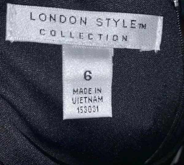 London Times Dress 6 Black White Pink Sleeveless Spring/Summer - Image 3