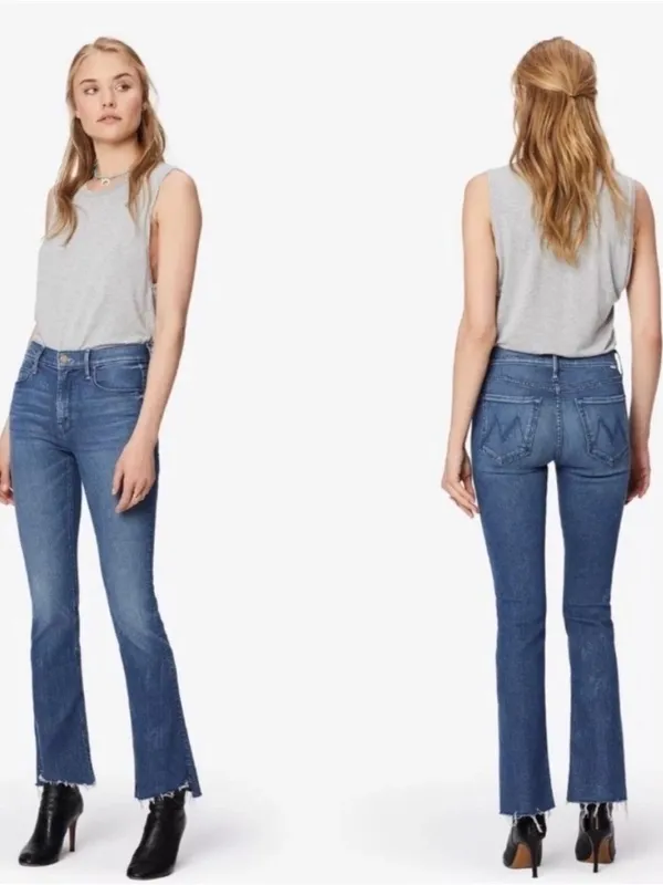 Mother The Runaway Step Fray Jeans in Runaway Train 26 - Image 2