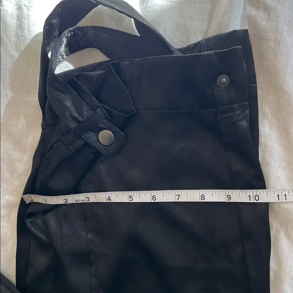 Free People Satin Cargo Pants Wide Leg Gothic Whimsical Sz Medium Baggy - Image 11