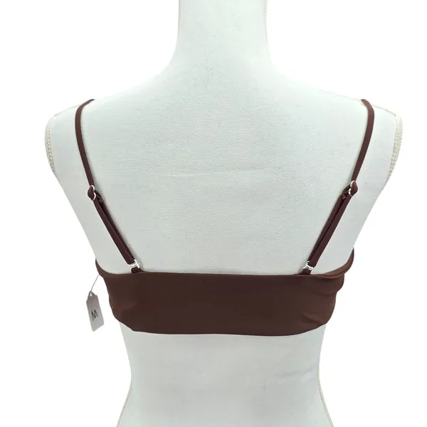Y2K Coquette Barbie Cottage Brown Mermaid Retro Swimwear Bikini Top Medium‎ - Image 2