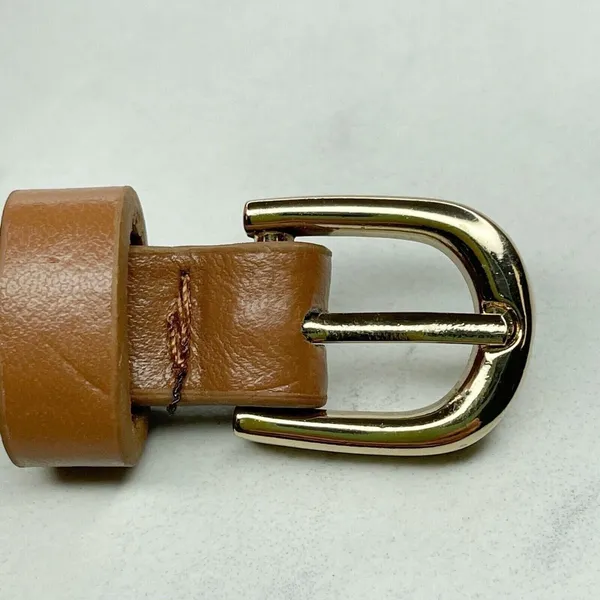 Brown Studded Faux Leather Belt Medium (M) ✨ - Image 4
