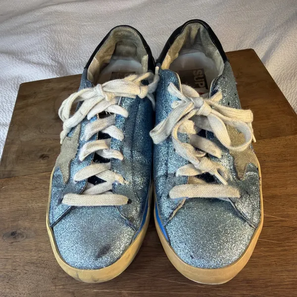 Golden Goose Superstar Blue Glitter 36 - Image 2