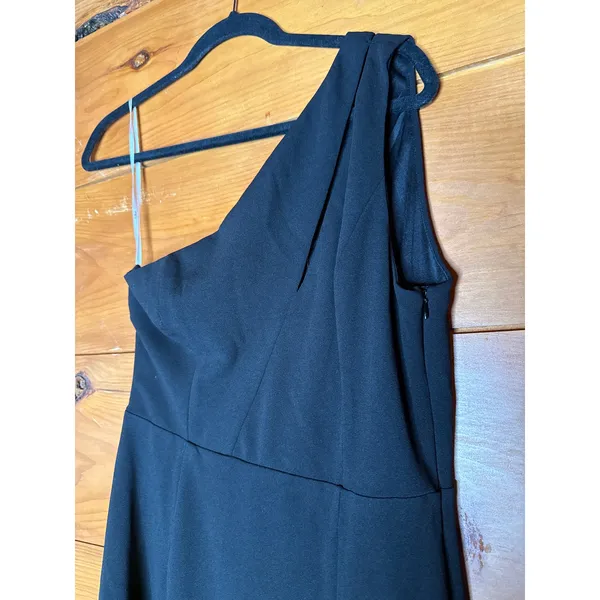 NWT Lulus Enchanted Energy Black One-Shoulder Maxi Dress Bridesmaid Gala Sz L - Image 5