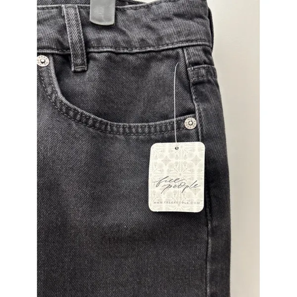 NWT Free People We the Free Sky High Black Denim Mini Skirt Size 10 Indie Sleaze - Image 6