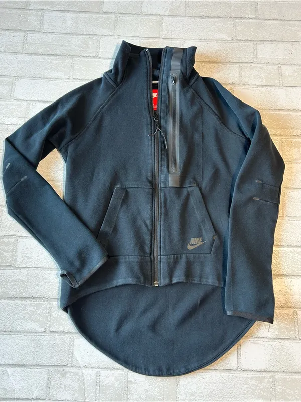 Nike Tech Fleece Moto Cape Women’s Full-Zip Jacket - Black Size Small - Image 2
