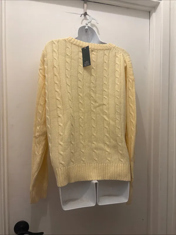 wild fable Pale Yellow Cable Knit Crewneck Sweater XL new - Image 4