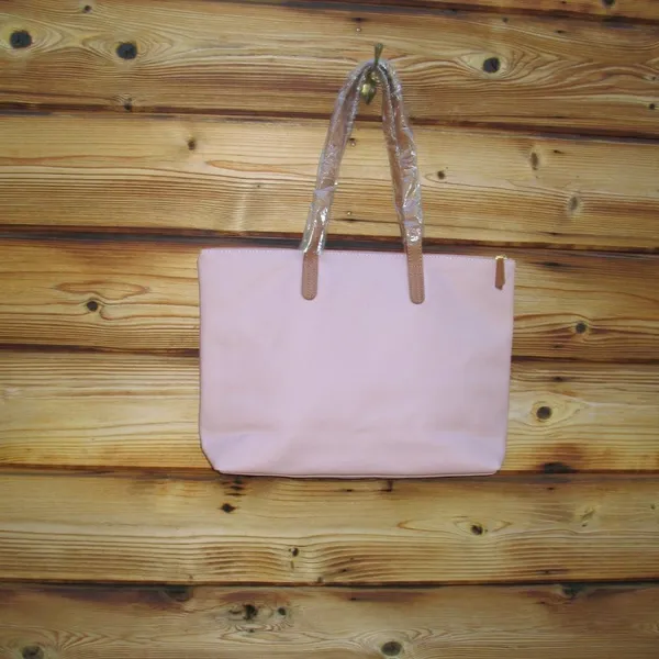 Joy Mangano Pink Leather Tote Bag Pink - Image 6