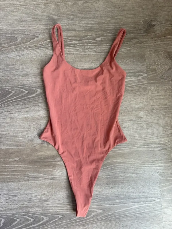 Alo Mesh Sheer Illusion Bodysuit - Soft Terracotta - Image 2