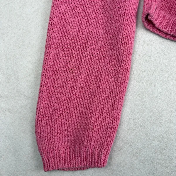 VTG Pierre Cardin Knit Cardigan Women's XL Pink Crop Linen Coquette Preppy Y2K - Image 12