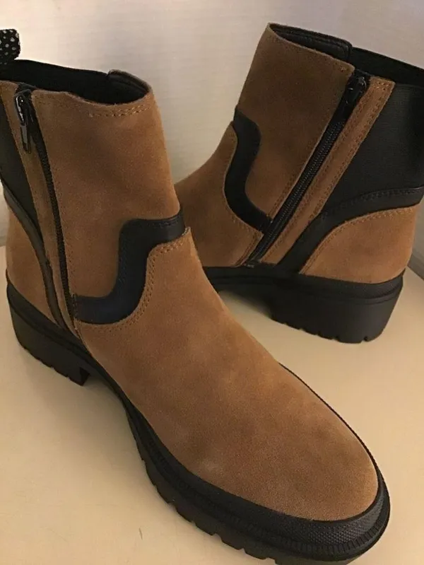 Lucky Brand women chestnut brown suede Eabile boots US 10 Euro 42 - Image 5
