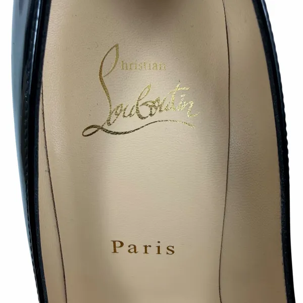 Christian Louboutin Kate 100 Patent Leather Pointed Toe Pump Black Size 36 - Image 12