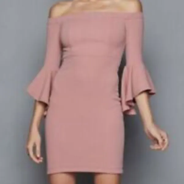 Teeze Me Dress Core Social Mauve Off Shoulder Size 5/6 - Image 2