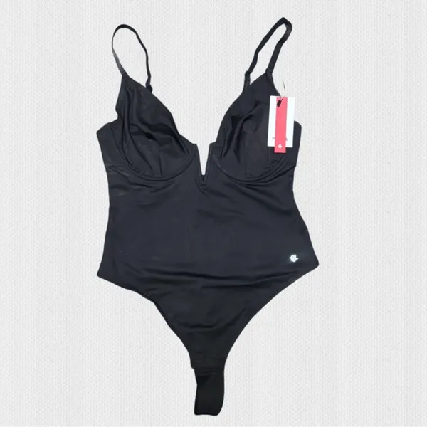 NWT‎ Popilush Black Shapewear Bodysuit with Plunge Neckline - XXXL - Image 4