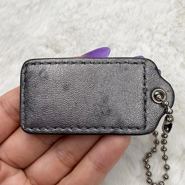 2" COACH Silver Fob Bag Charm Hang tag Hangtag - Image 2