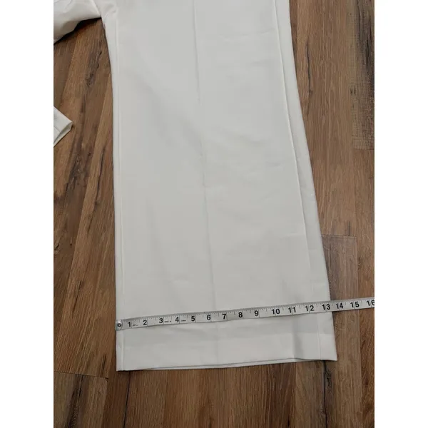 Lane Bryant Size‎ 18 Ivory Wide Leg Cropped Pants Pull On Stretch NWT - Image 10