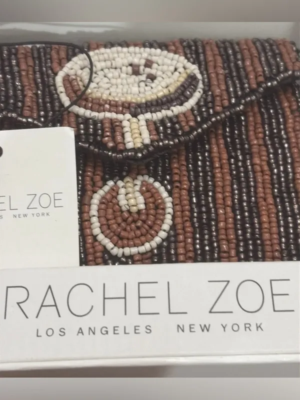 NEW - Viral Rachel Zoe Espresso Martini Beaded Coin Pouch & Bag Charm/Key Ring - Image 8