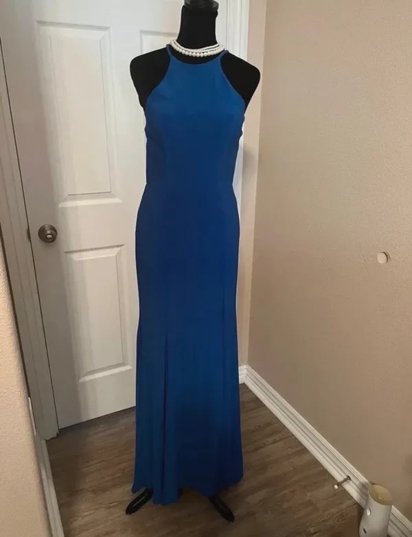 Blue formal evening dress - Image 3