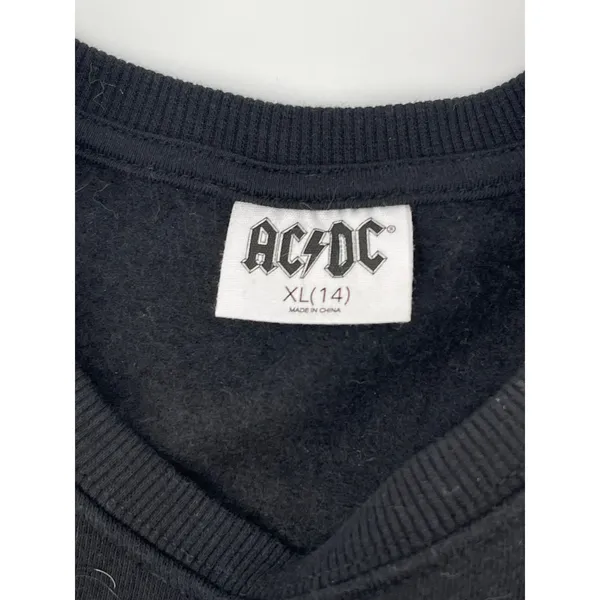 Long Sleeve AC/DC Crop Sweatshirt Size XL Rock Band Grunge‎ Alternative - Image 3