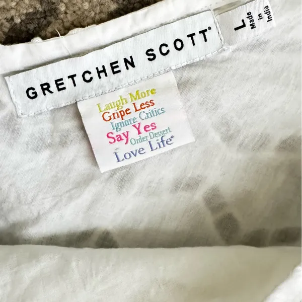 Gretchen Scott little bo peep maxi La Di Da Eyelet Cotton White dress Sz L P-8 - Image 12