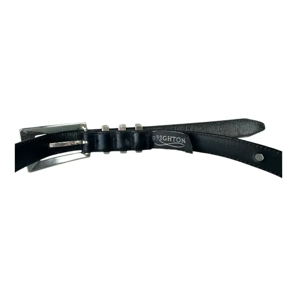 Brighton Slim Black Leather Belt with Gold‎ and Silver # 4A303 Size Medium 30 - Image 4