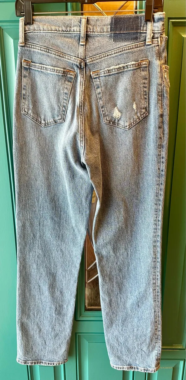 Abercrombie 90s Straight Ultra High Rise Criss Cross Waist Jeans Size 27 4 - Image 11