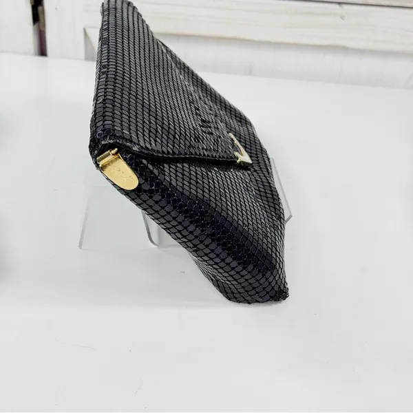 Mesh Chainmail Envelope‎ Clutch Bag Black Evening Party - Image 3