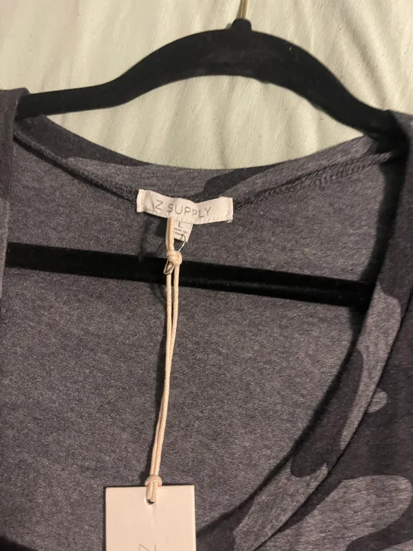 Z Supply Black Camo V-Neck - Image 2