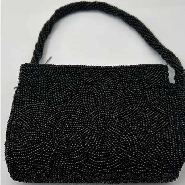 Bloomingdale's Elegant Black Beaded Wristlet - Image 13